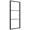 vidaXL Innerd&oslash;r ESG-glass og aluminium 93x201,5 cm svart