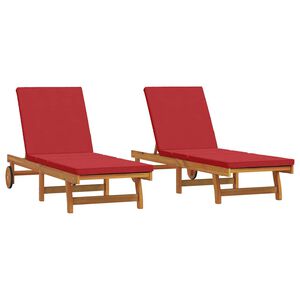 vidaXL Solstol 2-person 2 pcs Brun Solid akasietre