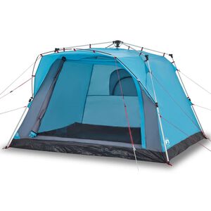 vidaXL Campingtelt 4 personer bl&aring; hurtigutl&oslash;ser