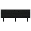 vidaXL Sengegavl svart 204x6x82,5 cm heltre furu