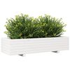 vidaXL Plantekasse hvit 110x40x26,5 cm heltre furu