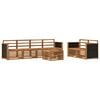 vidaXL Utend&oslash;rs sofa-sett 7 pcs Naturlig Solid akasietre