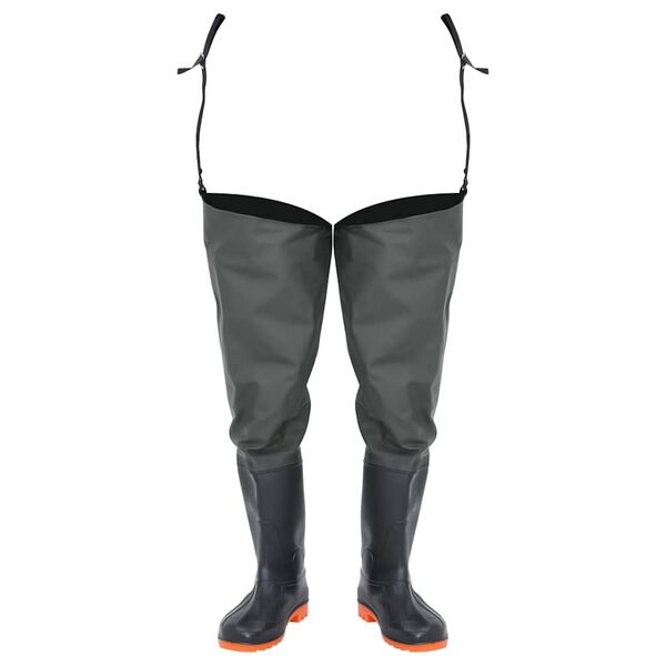 vidaXL Vadest&oslash;vler m&oslash;rkegr&oslash;nn st&oslash;rrelse 46