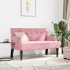 vidaXL Chesterfield Benk Rosa 112 x 65.5 x 75 cm Fløyel