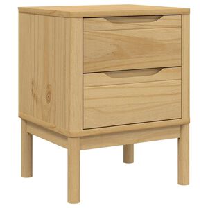 vidaXL Nattbord voksbrun 45x39x57 cm heltre furu