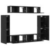 vidaXL TV-benksett 8 pcs Svart eik 80 x 30 x 30.5 cm Konstruert tre