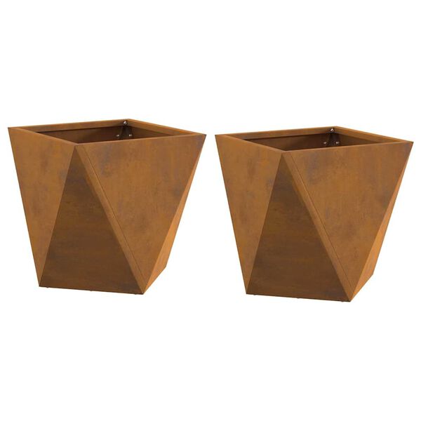 vidaXL Plantekassed 2 pcs Rusten 30 x 30 x 30 cm Cortenstål
