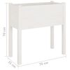 vidaXL Plantekasse hvit 70x31x70 cm heltre furu