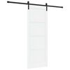 vidaXL Skyved&oslash;r 78 x 202 cm Konstruert tre Hvit og svart