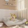 vidaXL Hundeseng beige 80x68x23 cm kunstskinn