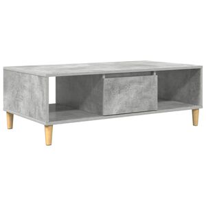 vidaXL Kaffebord Betonggr&aring; 102 x 55 x 35 cm Konstruert tre