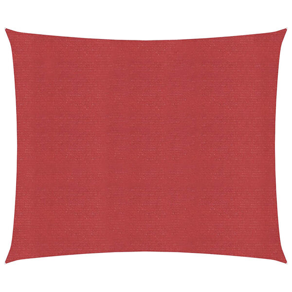 vidaXL Solseil 160 g/m² rød 4,5x4,5 m HDPE