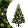 vidaXL Kunstig Hengt Julegran med 150 LED-lys Gr&oslash;nn 150 cm PVC og PE