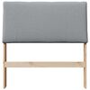 vidaXL Polstret sengegavl Lysegrå 100 cm Massiv furu