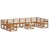 vidaXL Utend&oslash;rs sofa-sett 11 pcs Naturlig Solid akasietre