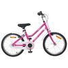 vidaXL Barnesykkel 18 Tommer for 5-7 &aring;r gammel Rosa Hvit