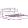 vidaXL Sengeramme uten madrass voksbrun 200x200 cm heltre furu
