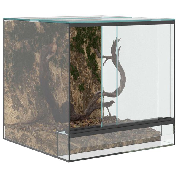 vidaXL Terrarium med lagring Gjennomsiktig 30 x 30 x 30 cm Glass