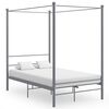 vidaXL Himmelsengeramme gr&aring; metall 120x200 cm