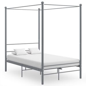 vidaXL Himmelsengeramme gr&aring; metall 120x200 cm