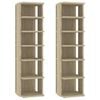 vidaXL Skoskap sonoma eik 2 stk 27,5x27x102 cm