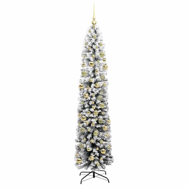 vidaXL Kunstig juletre med 300 LED gr&oslash;nn 210 cm PVC og st&aring;l og plast
