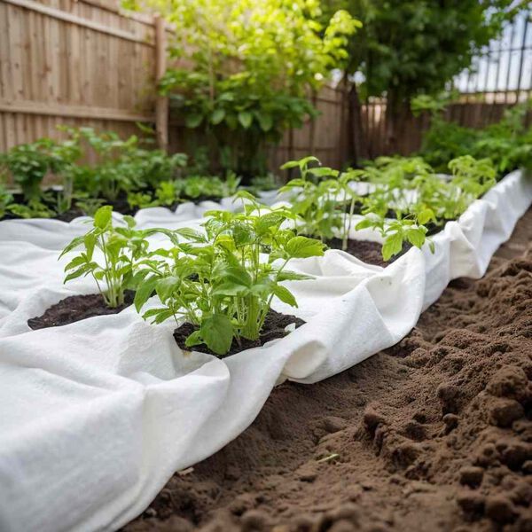 vidaXL Geotextilmembran hvit 1x50 m polyesterfiber