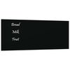 vidaXL Veggmontert magnettavle svart 50x20 cm herdet glass
