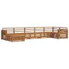 vidaXL Sofasett 7 pcs Naturlig Solid akasietre