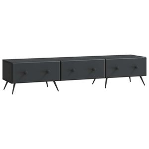 vidaXL TV-skap med skuff Svart 147 x 34,5 x 30 cm Konstruert tre