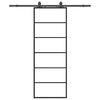 vidaXL Skyved&oslash;r med monteringssett svart 76x205 cm ESG-glass