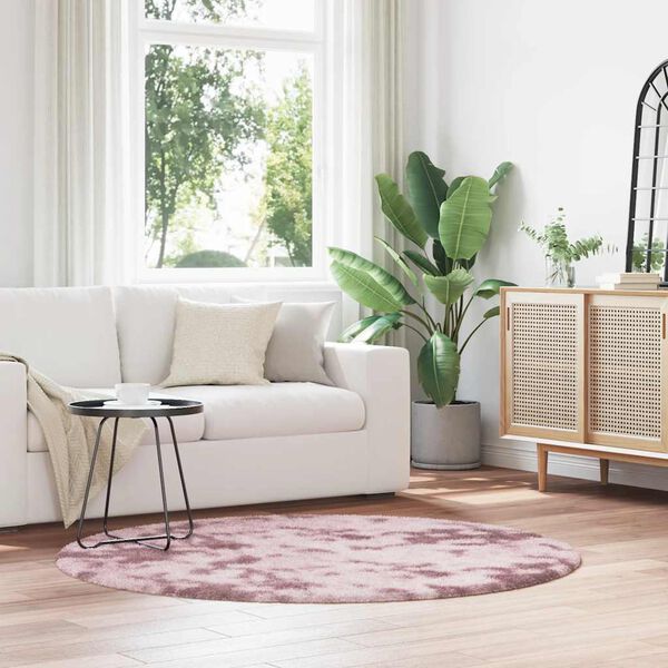 vidaXL Flossteppe med lang luv NAVARRA st&oslash;vet rosa 160x160cm polyester