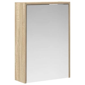 vidaXL Baderomsspeilskap Sonoma eik 43 x 16 x 62.5 cm Konstruert tre