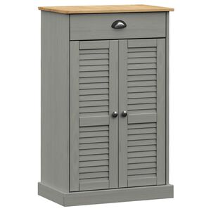 vidaXL Skoskap VIGO gr&aring; 60x35x96 cm heltre furu