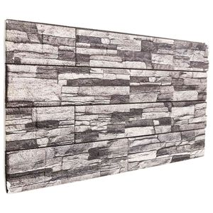vidaXL Veggpaneler 10 stk. 100 x 50 cm M&oslash;rk Gr&aring; og Lys Gr&aring; EPS Skum
