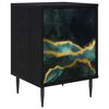 vidaXL Nattbordskap WIJHE Svart eik 36 x 33 x 51 cm Konstruert tre