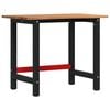 vidaXL Arbeidsbenk lysebrun 100x60x81,5 cm heltre eik