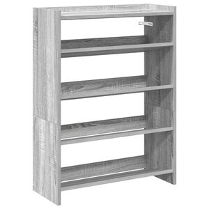 vidaXL Skohylle gr&aring; sonoma 60x25x81 cm konstruert tre