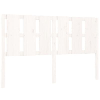 vidaXL Sengegavl hvit 155,5x4x100 cm heltre furu