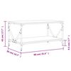 vidaXL Salongbord brun eik 90x50x45 cm konstruert tre