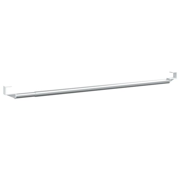 vidaXL Gardinstenger 2 stk hvit og sølv 40-60 cm aluminium