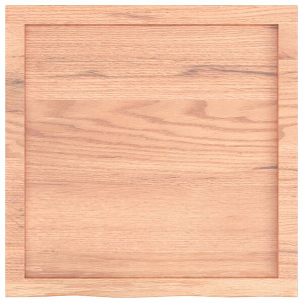 vidaXL Benkeplate til bad lysebrun 60x60x(2-6) cm behandlet heltre