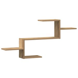 vidaXL Veggmontert hj&oslash;rnehylle artisan eik 104x15x49 cm konstruert tre