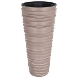 vidaXL Plantekasse med avtakbar potte mocca 18 / 45 L PP rillet