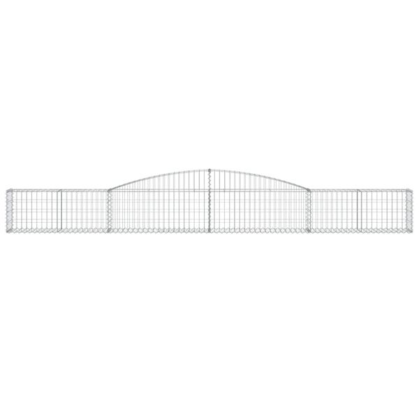 vidaXL Gabionkurver buede 20 stk 400x30x40/60 cm galvanisert jern