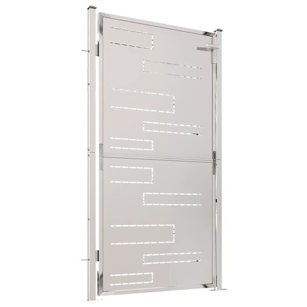 vidaXL Hageport 100x175 cm rustfritt stål