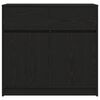 vidaXL Skjenk med skuff svart eik 80x34x76 cm konstruert tre