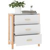 vidaXL Skjenk hvit 62x38x70 cm konstruert tre
