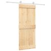 vidaXL Skyved&oslash;r Naturlig og Hvit 85 x 210 cm Massiv Furu Tre