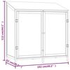 vidaXL Hageskur 102x52x112 cm heltre gran